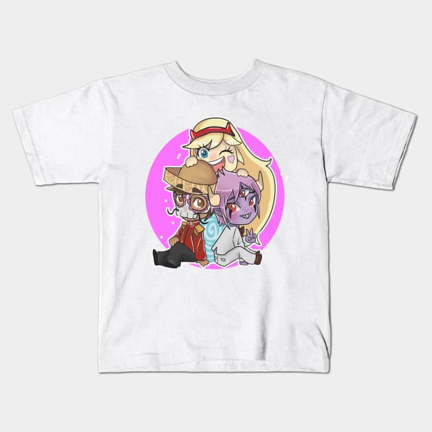 STAR VERSUS EVIL FORCES Kids T-Shirt by tizy